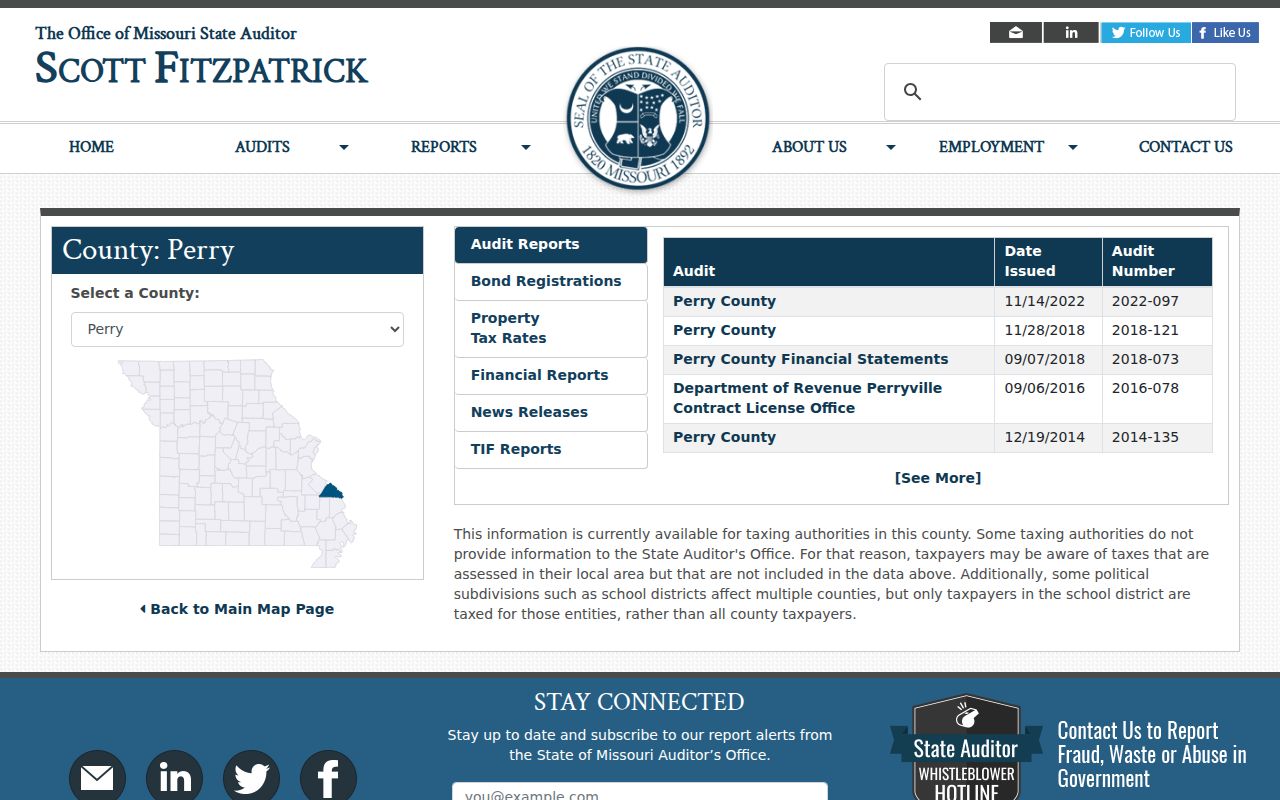 Perry County civil court docket local government records context